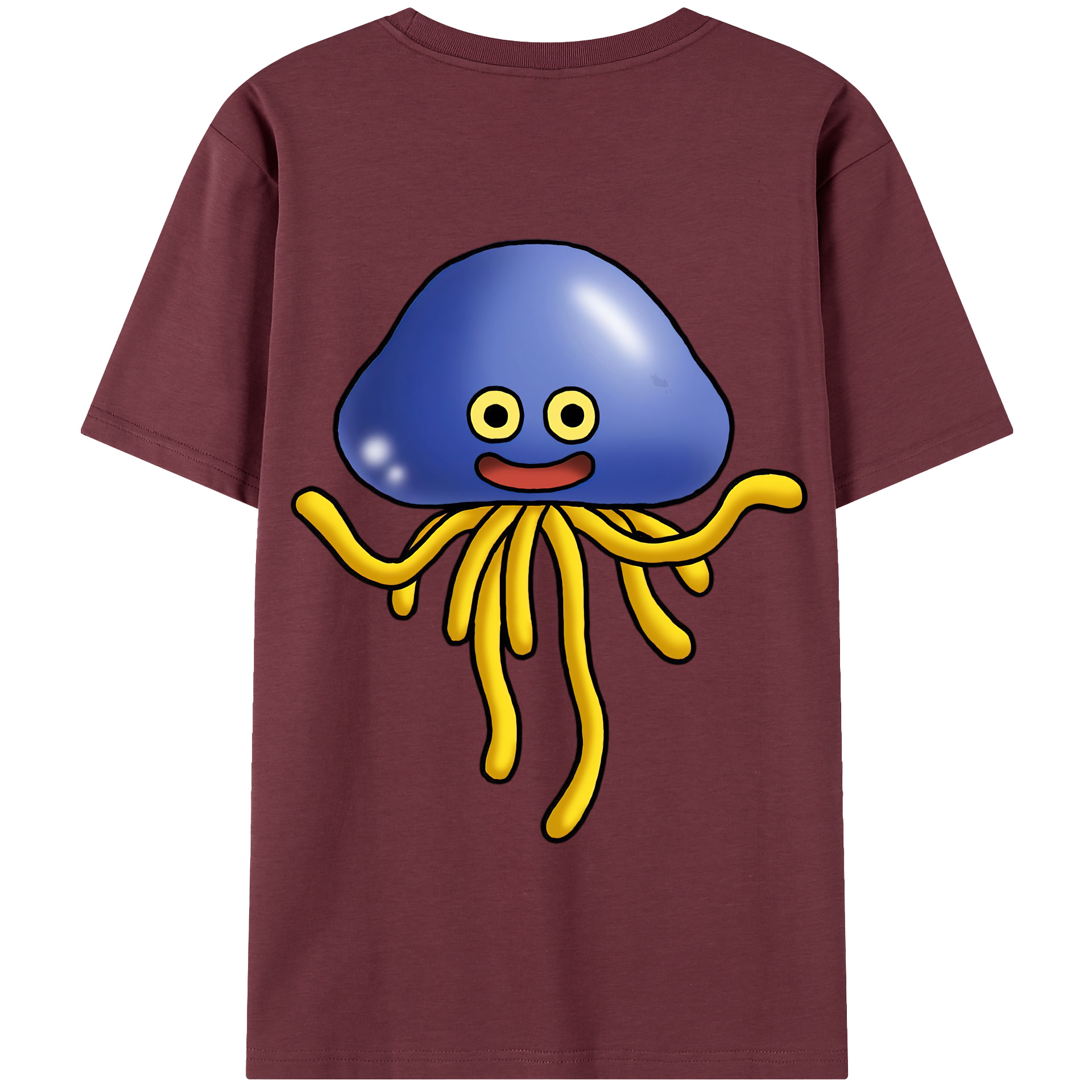 （画像用） ドラゴンクエスト Doragon Kuesuto Dragon Quest 綿100％半袖Tシャツ（背面プリント）
